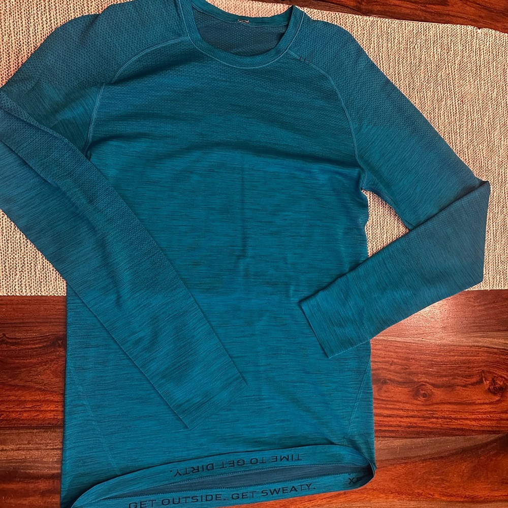 Blue Lululemon Long Sleeve Athletic Shirt
